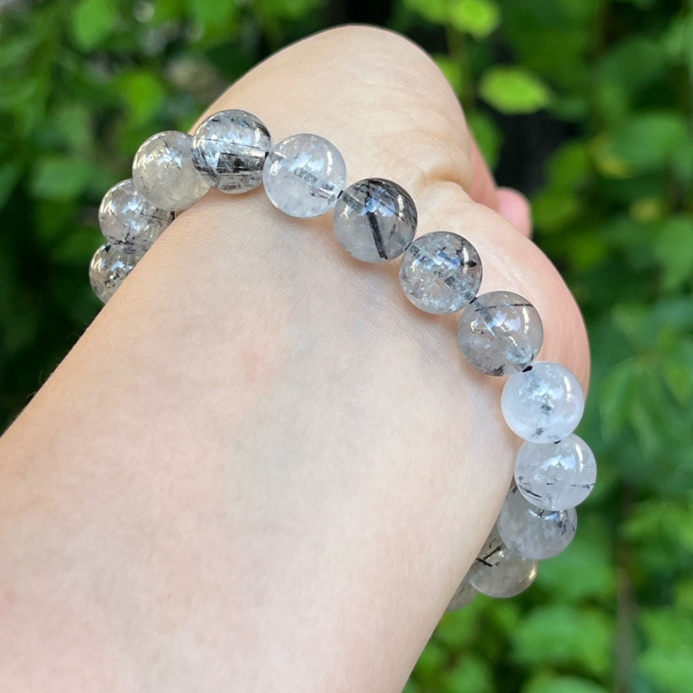 10mm‎ stretchable rutilated quartz bracelet